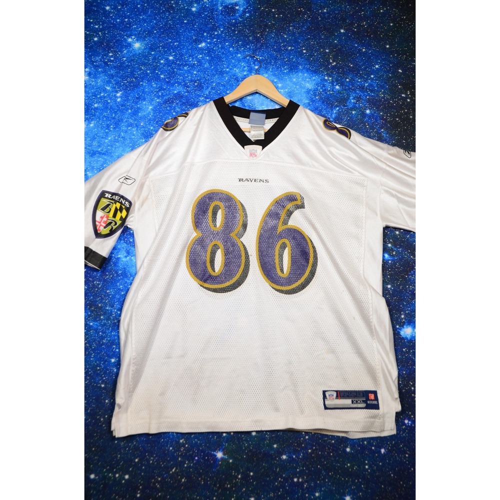 Baltimore Ravens Jersey Mens 2XL White NFL‎ Football Todd Heap Reebok Authentic - Picture 2 of 14
